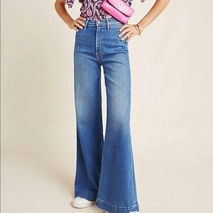 Mother The Swooner Roller High-Rise Wide-Leg Jeans